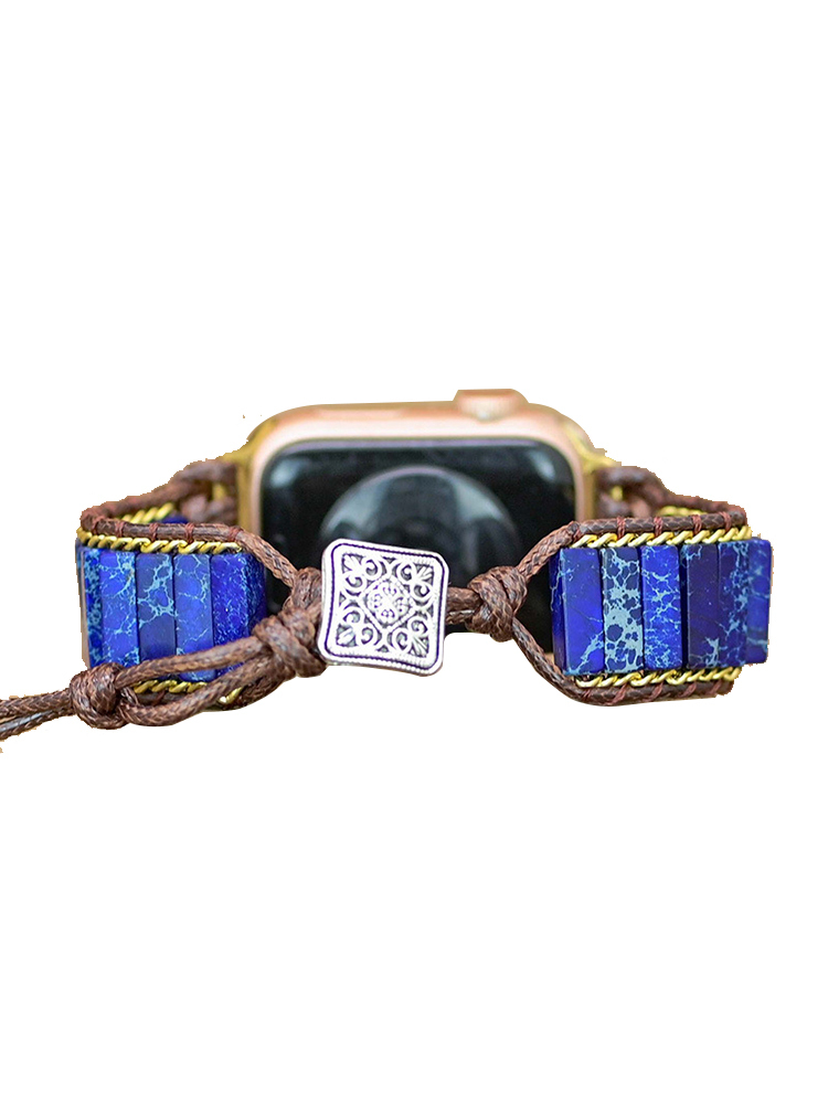 Bohemian Rectangle Natural Stone Handwoven Band