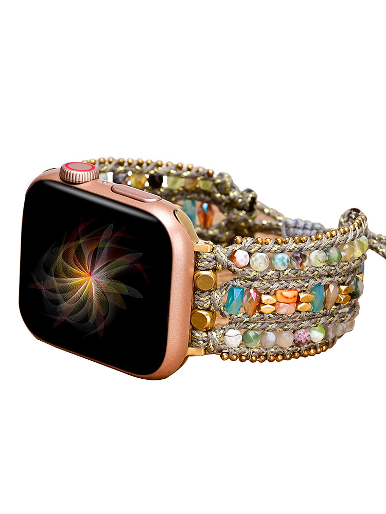 3-Link Bohemian Natural Spar Handwoven Band