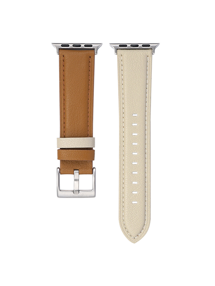 Two Colors Up and Down Leather Band for Apple Watch
