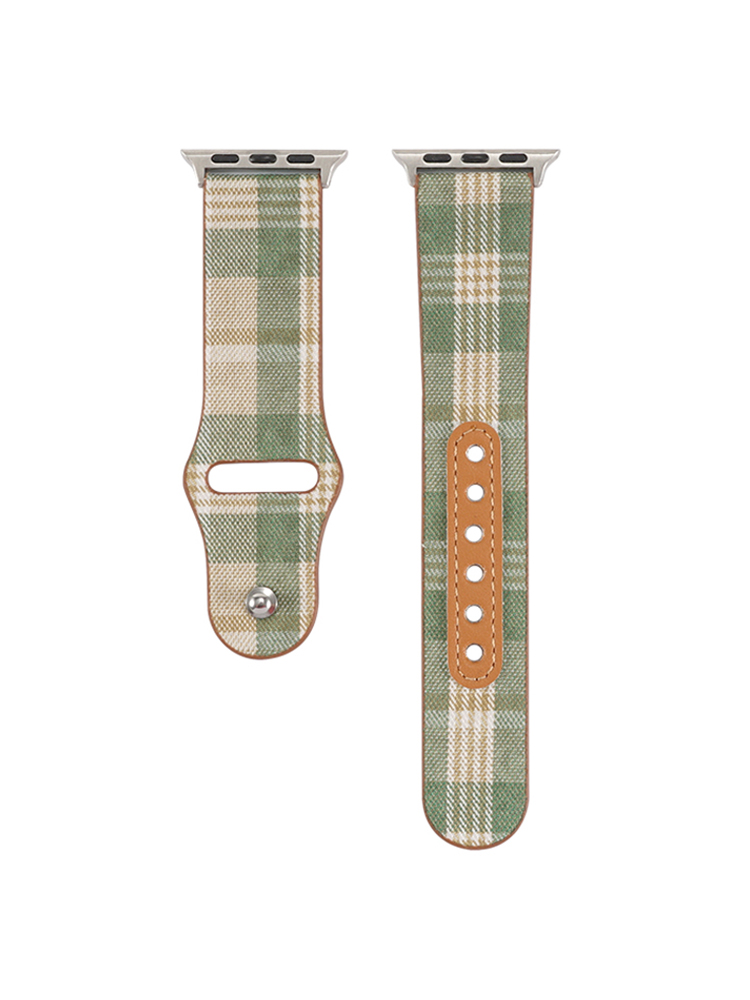 Plaid Nylon Leather Band