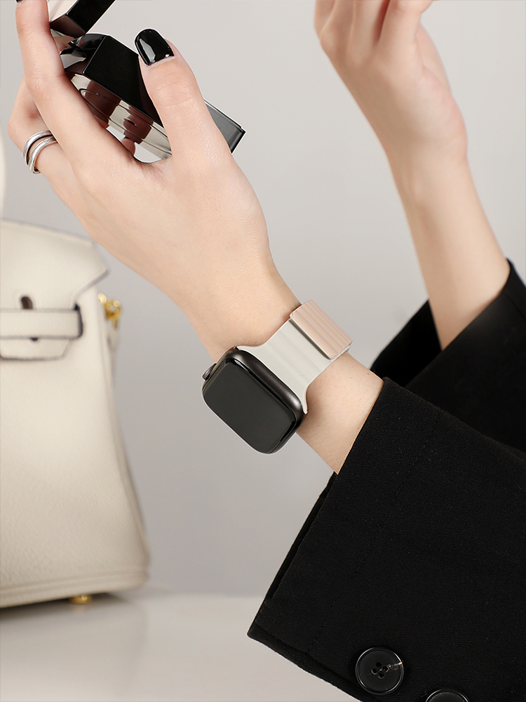 Two-color Magnetic Silicone Band for Apple Watch
