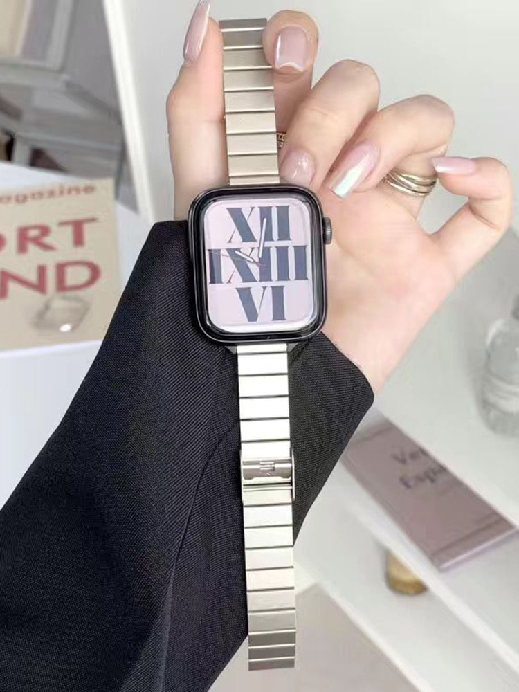Slim Single Link Stainless Steel Band for Apple Watch