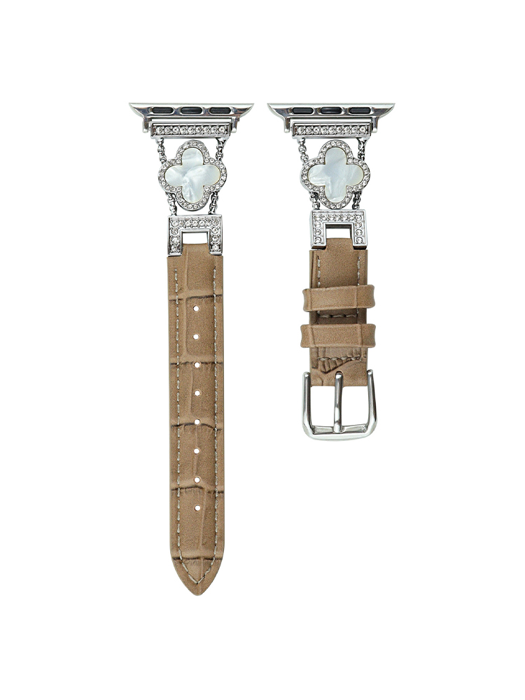 Four-leaf Clover Link Leather Apple Watch Band - Tatanband