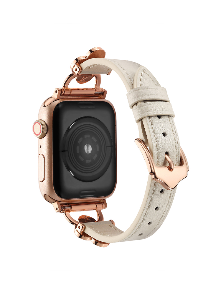 Four-leaf Clover Buckle Leather Apple Watch Band - Tatanband