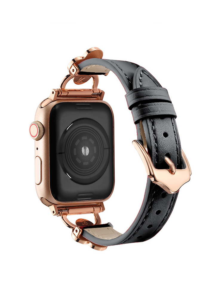 Four-leaf Clover Buckle Leather Apple Watch Band - Tatanband