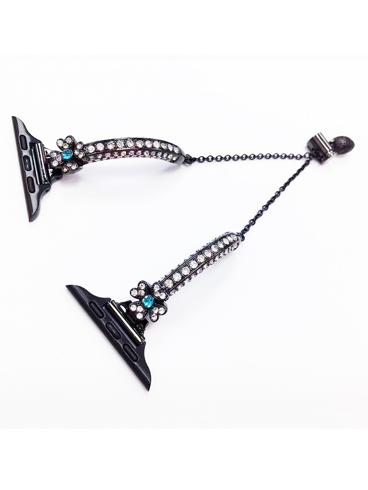 Four-leaf Clover Full Diamond Bracelet Stainless Steel Band