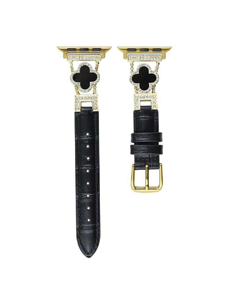 Four-leaf Clover Link Leather Apple Watch Band - Tatanband