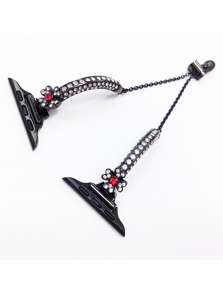 Four-leaf Clover Full Diamond Bracelet Stainless Steel Apple Watch Band