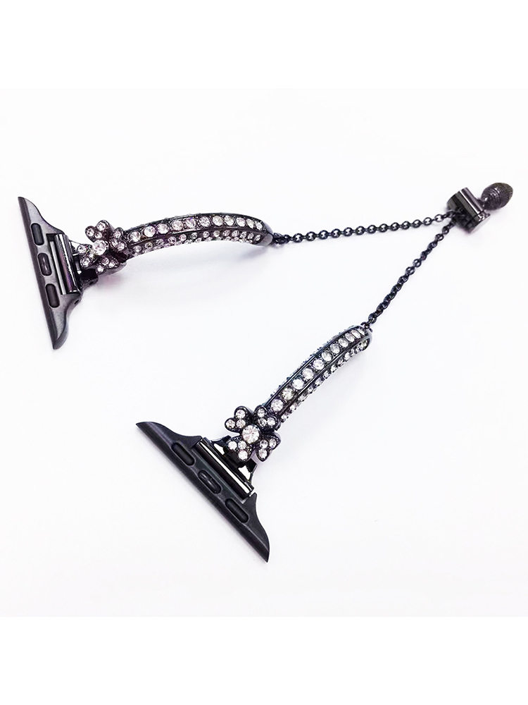 Four-leaf Clover Full Diamond Bracelet Stainless Steel Apple Watch Band