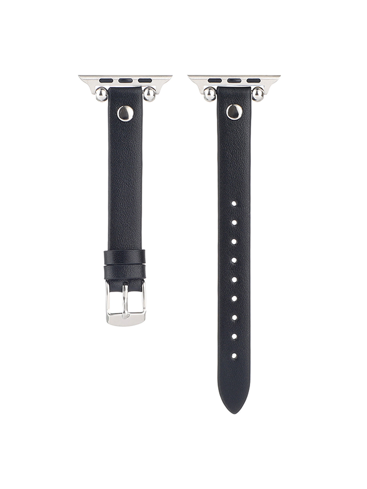 Slim Round Studs Leather Band for Apple Watch