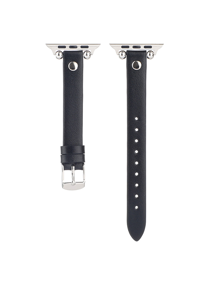 Slim Round Studs Leather Band for Apple Watch