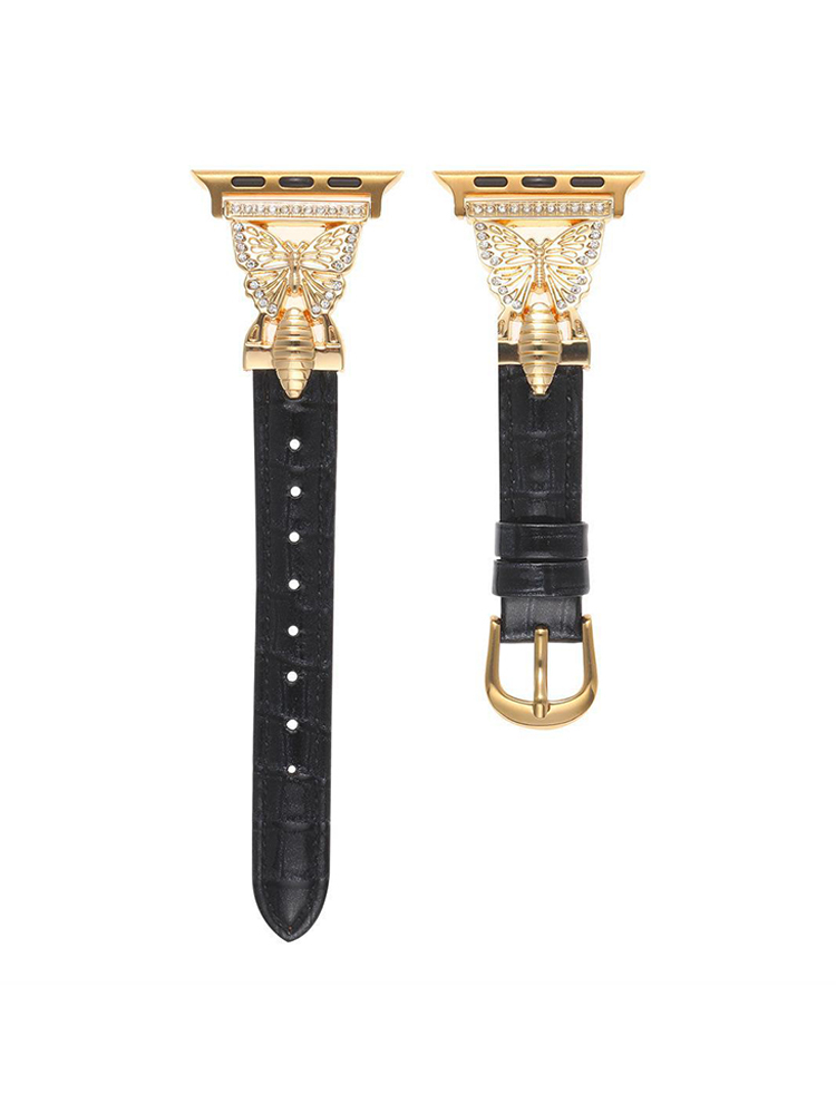 Bee Clasp with Leather Band for Apple Watch