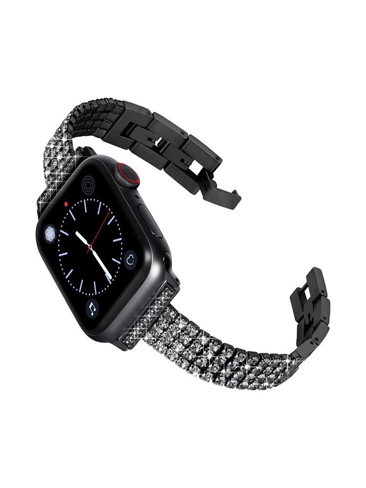 Four-row Chain Rhinestone Inlay Band for Apple Watch