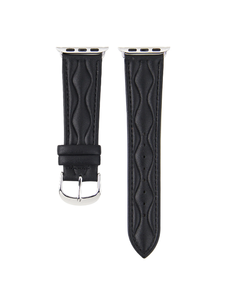 Double Wavy Stripe Leather Band for Apple Watch