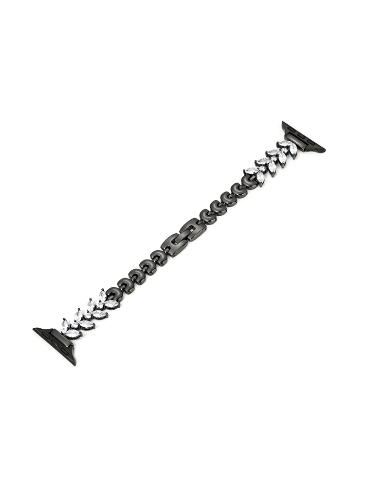 Fishtail Rhinestone Inlay Stainless Steel Band