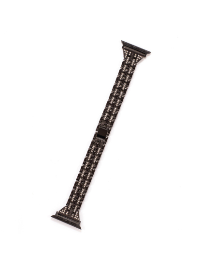 Double Row Rhinestone 5-link Stainless Steel Band