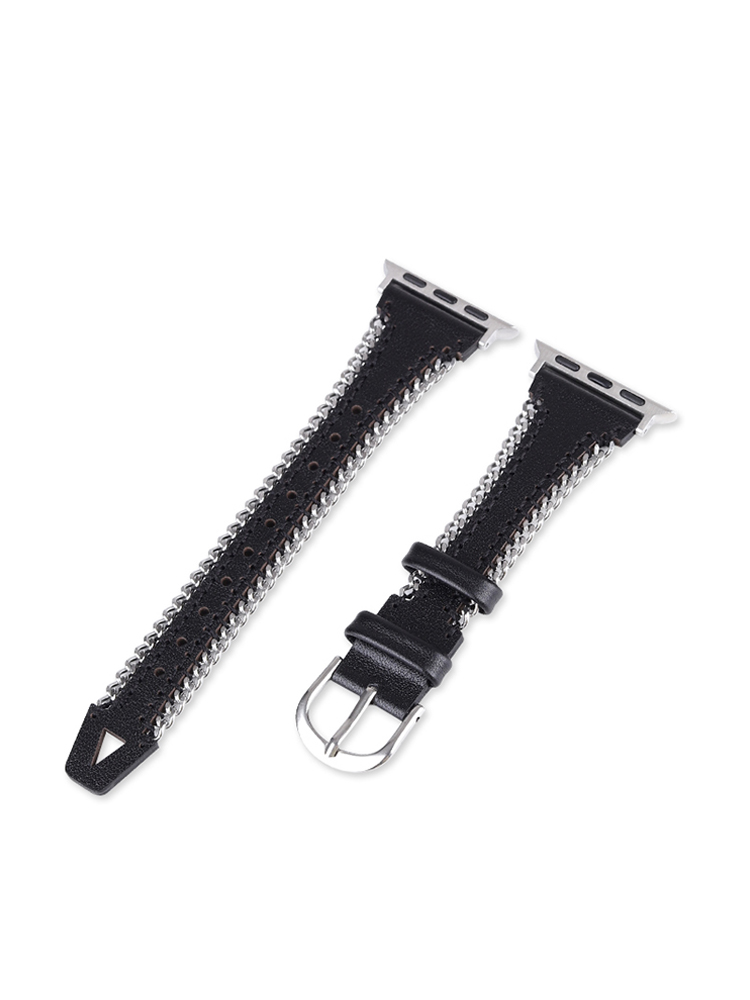 Chain Edge Leather Apple Watch Band - Tatanband