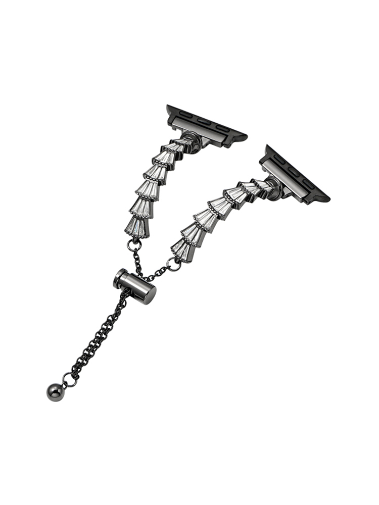 Full Diamond Scallop Bracelet Stainless Steel Apple Watch Band