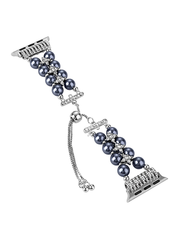 Double-row Chain Pearl Agate Watch Band