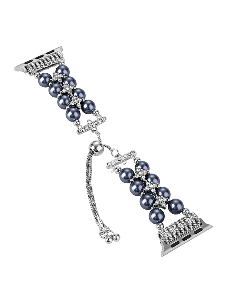 Double-row Chain Pearl Agate Watch Band