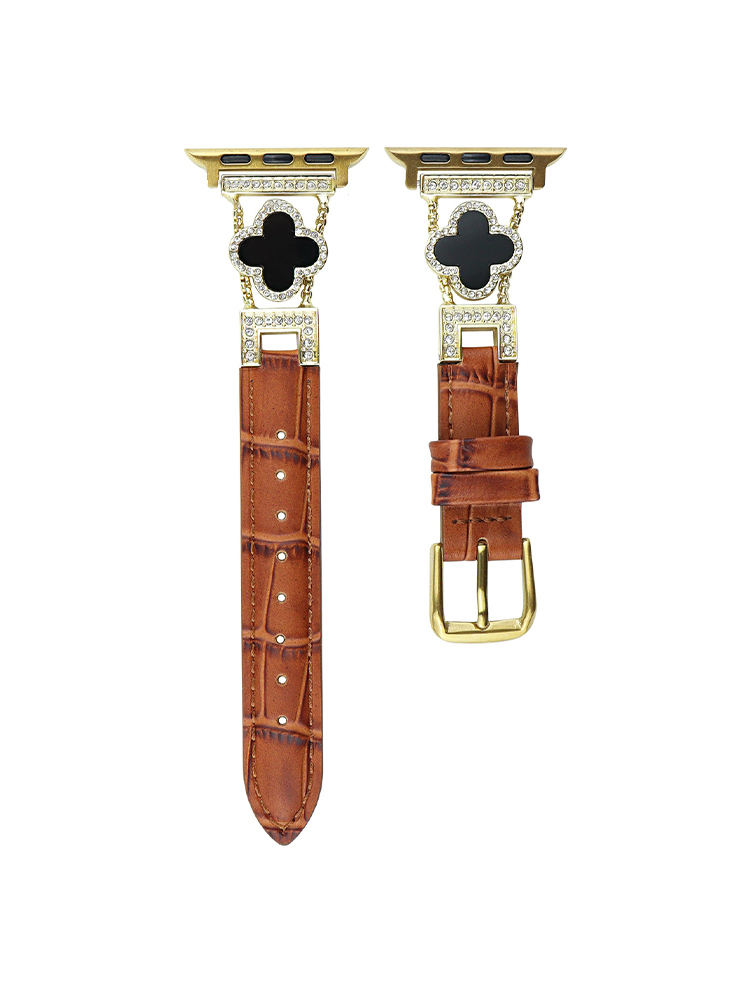 Four-leaf Clover Link Leather Band