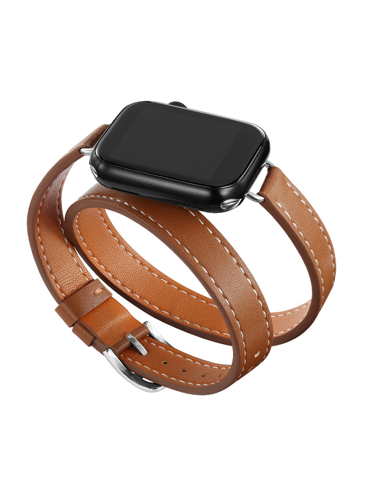 Double Tour Slim Wrap Leather Band
