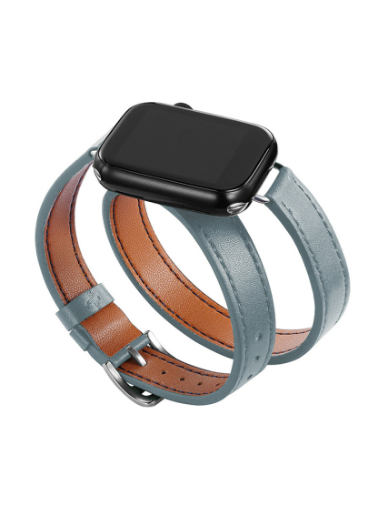 Double Tour Slim Wrap Leather Band for Apple Watch
