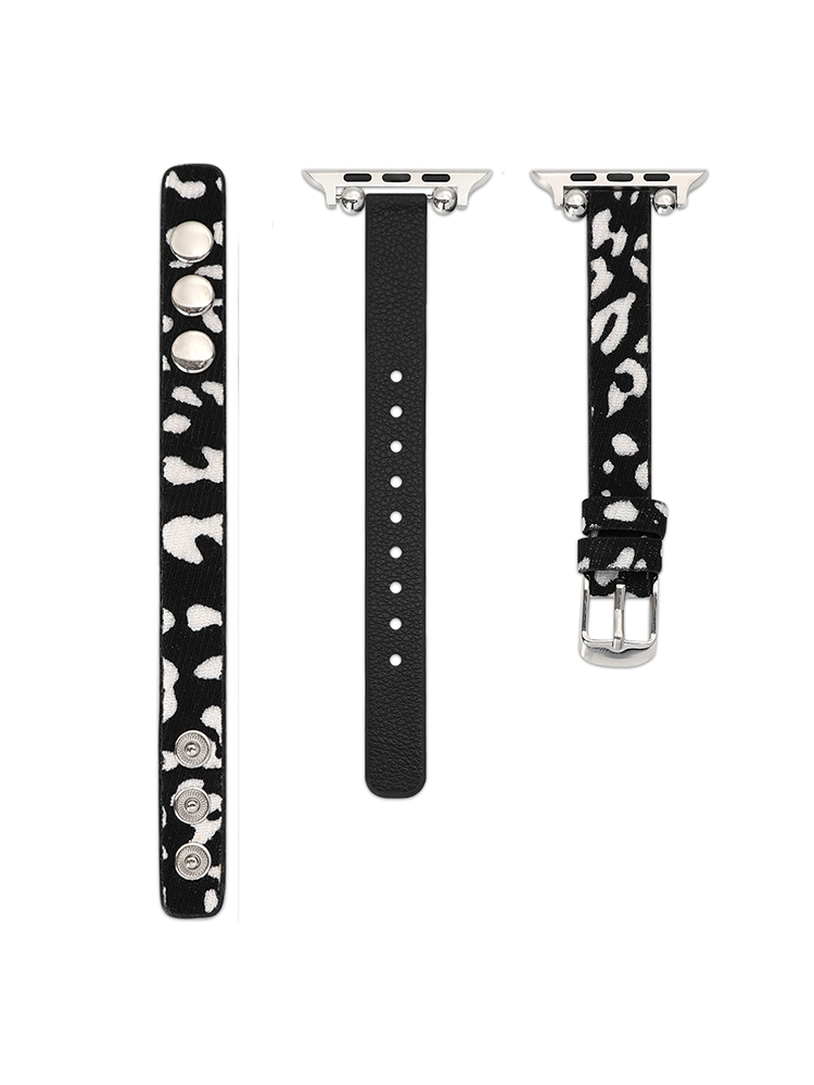 Animal-patterned Leather Band with Wristband for Apple Watch