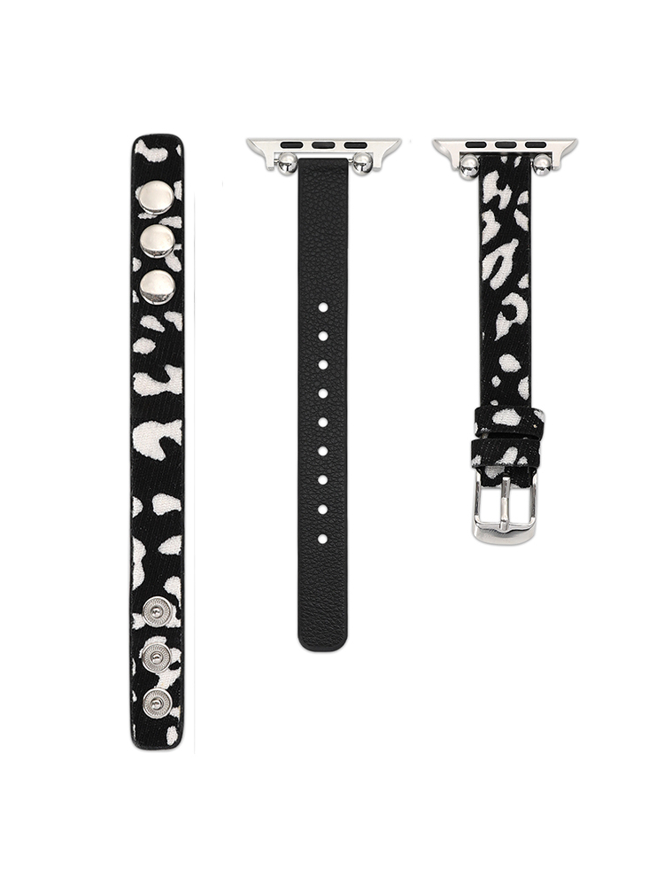 Animal-patterned Leather Band with Wristband for Apple Watch