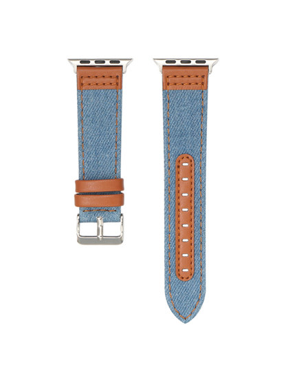 Denim with Leather Band for Apple Watch