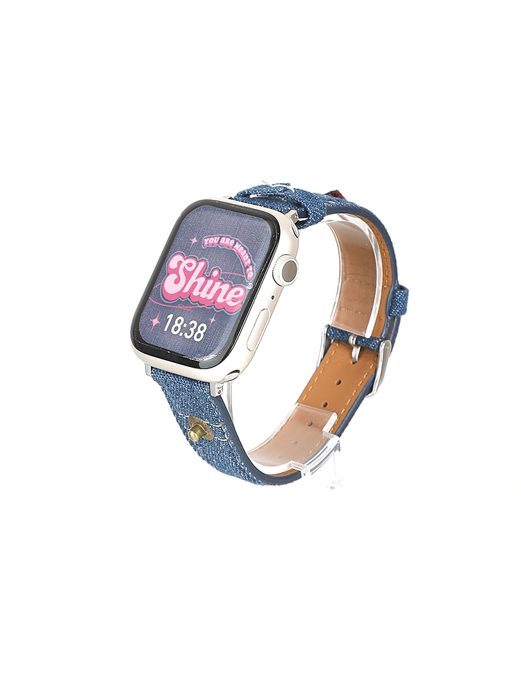 Vintage Denim Leather Apple Watch Band - Tatanband