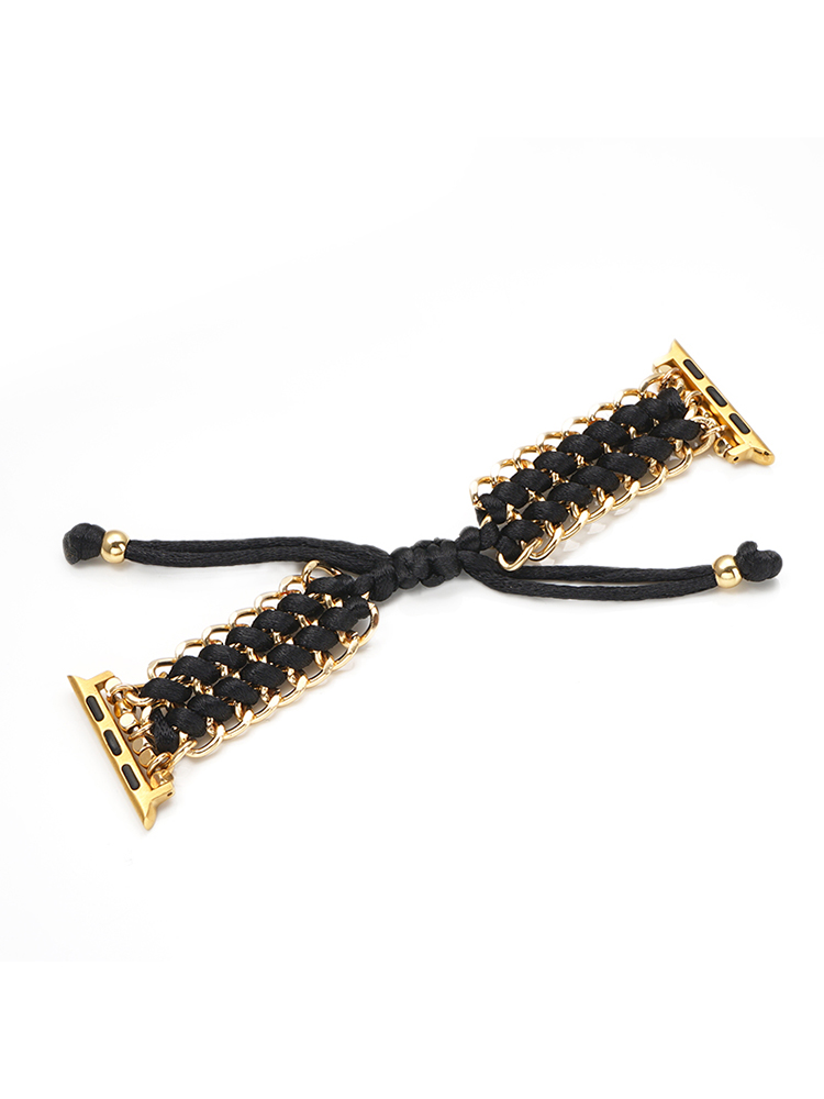 Nylon Braided Metal Chain Stainless Steel Apple Watch Band - Tatanband
