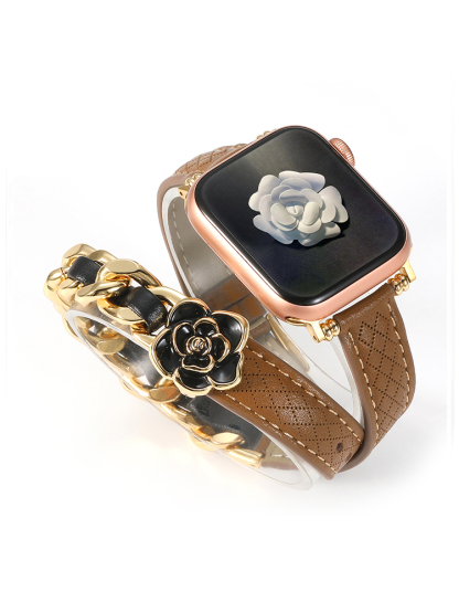 Camellia Double Tour Leather Band