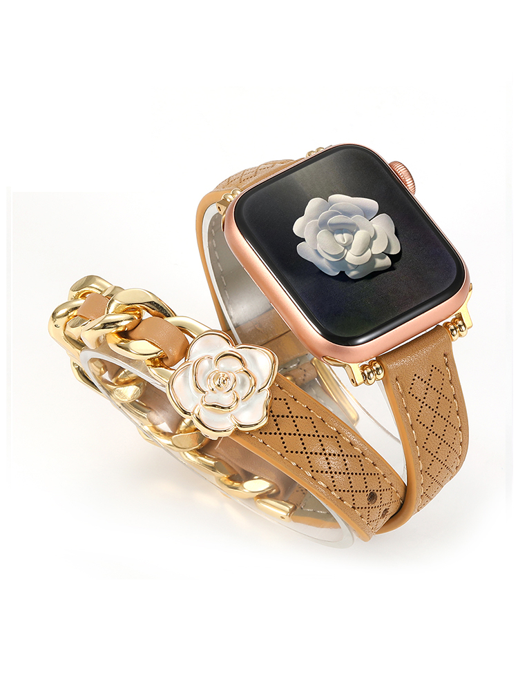 Camellia Double Tour Leather Band