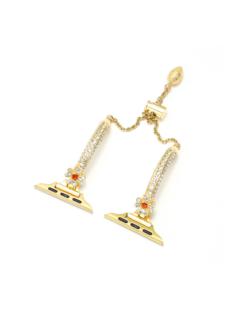 Four-leaf Clover Full Diamond Bracelet Stainless Steel Band