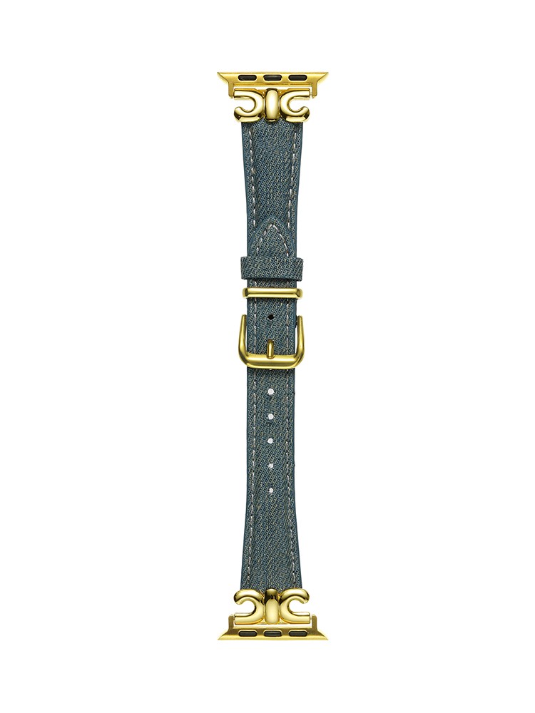 Triumphal arch Denim Color Leather Apple Watch Band - Tatanband