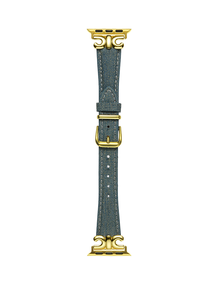 Triumphal arch Denim Color Leather Band