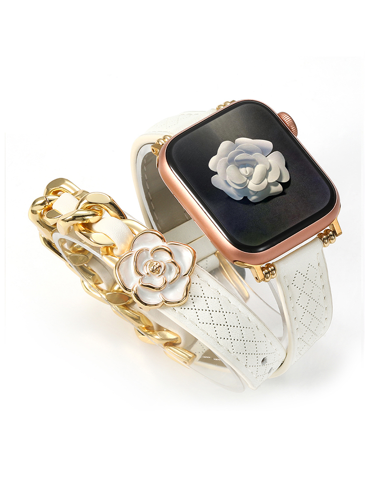 Camellia Double Tour Leather Band