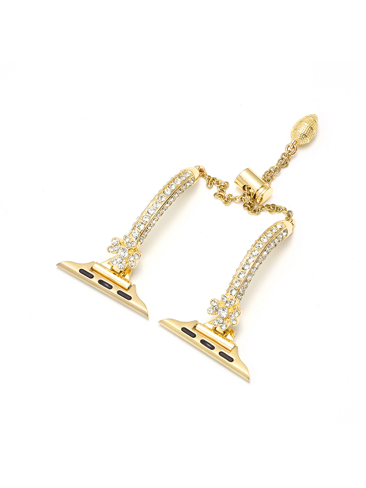 Four-leaf Clover Full Diamond Bracelet Stainless Steel Band