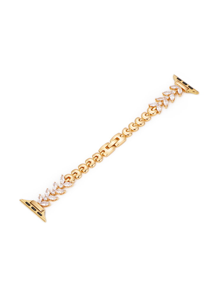 Fishtail Rhinestone Inlay Stainless Steel Band