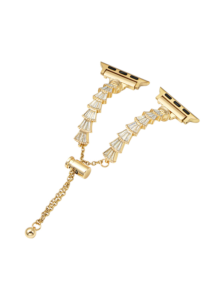 Full Diamond Scallop Bracelet Stainless Steel Apple Watch Band