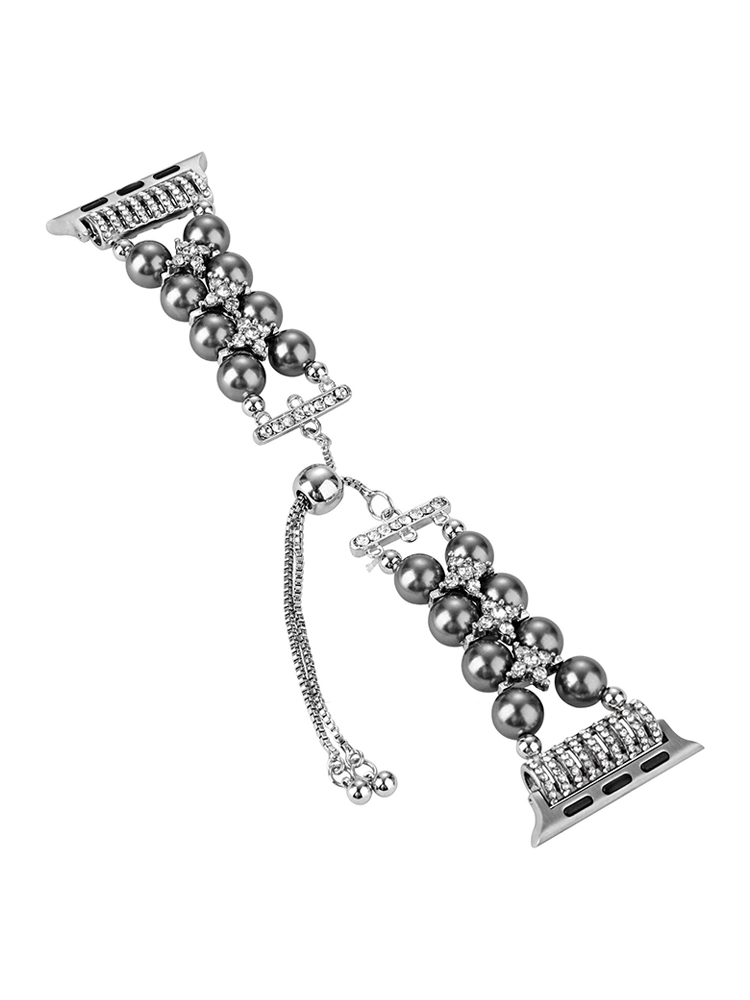 Double-row Chain Pearl Agate Apple Watch Band - Tatanband