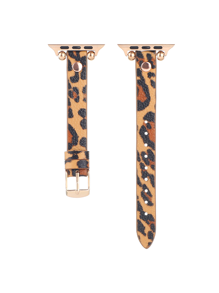 Slim Round Studs Leather Band