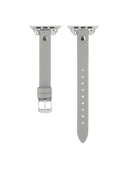 Slim Round Studs Leather Band for Apple Watch