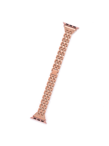 Double Row Rhinestone 5-link Stainless Steel Band