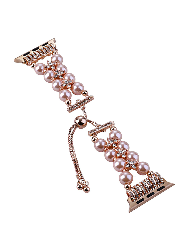 Double-row Chain Pearl Agate Watch Band