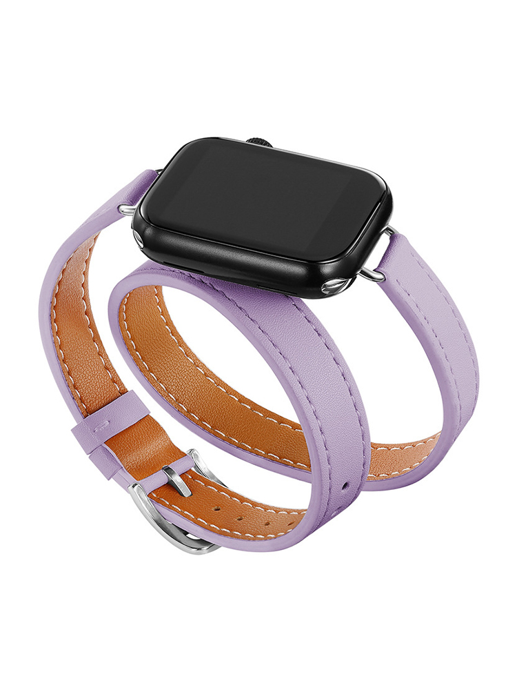 Double Tour Slim Wrap Leather Band for Apple Watch