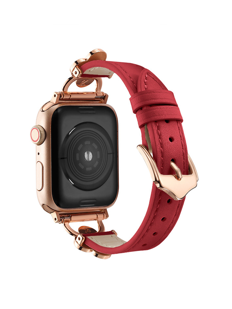 Four-leaf Clover Buckle Leather Apple Watch Band - Tatanband