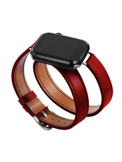 Double Tour Slim Wrap Leather Band for Apple Watch