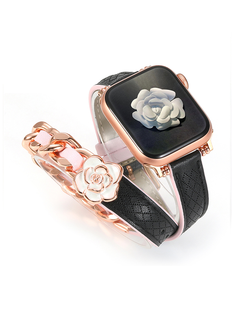 Camellia Double Tour Leather Band